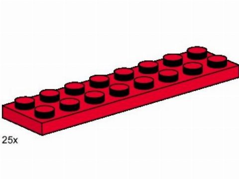 Zestaw LEGO® 2 x 8 Red Plates (Bulk Bricks)