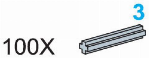 Zestaw LEGO® 3-Stud Axles (Pack of 100) (Educational and Dacta)