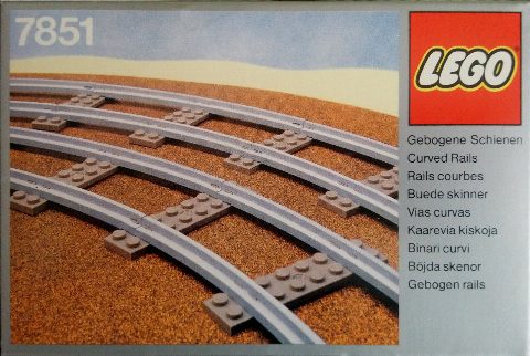 Zestaw LEGO® 8 Curved Rails Gray 4.5v (Train)