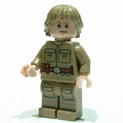 Minifigurka Luke Skywalker, Cloud City Outfit, Dark Tan Shirt