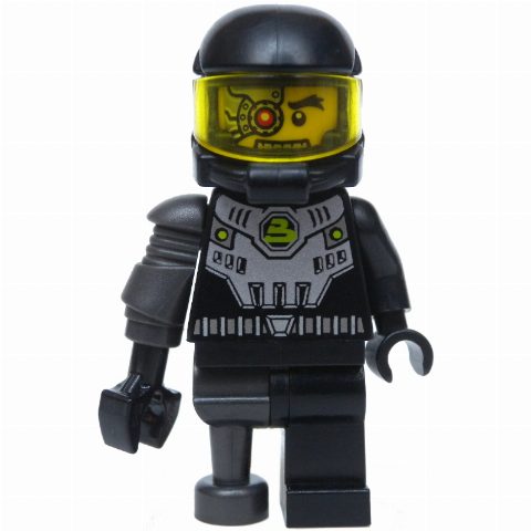 Minifigurka Space Villain - Pearl Dark Gray Peg Leg