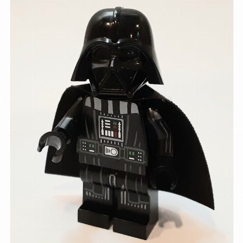 Minifigurka Darth Vader, White Skin, 50231 Cape, Robe Hem and Stripes on Legs