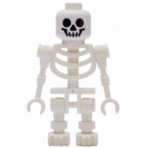 Minifigurka Skeleton, Standard Face, Straight Mechanical Arms (3626b Head)