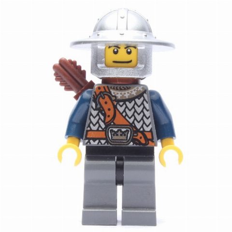 Minifigurka Knight, Archer with Wide Brim Helmet, Quiver