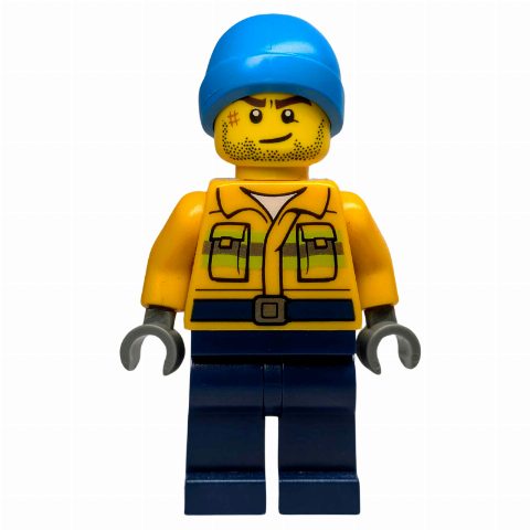 Minifigurka Fisherman, Dark Azure Beanie Hat
