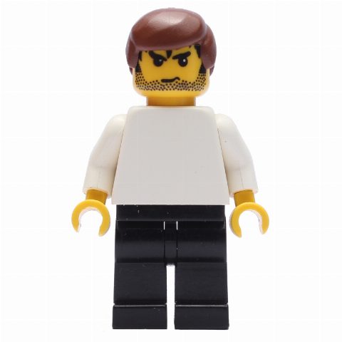 Minifigurka Soccer Player White Plain Torso, Black Legs 5