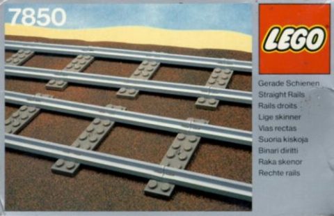 Zestaw LEGO® 8 Straight Rails Gray 4.5v (Train)