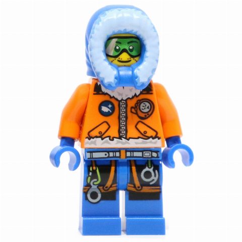Minifigurka Arctic Explorer, Hood, Printed Green Goggles