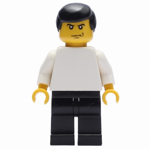 Minifigurka Soccer Player White Plain Torso, Black Legs 2