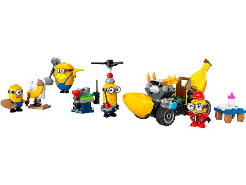 Zestaw LEGO Minions and Banana Car (Despicable Me 4)