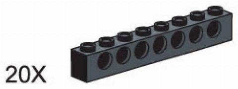 Zestaw LEGO 1 x 8 Beams (Educational and Dacta)