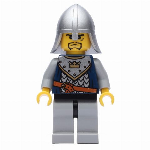 Minifigurka Knight, Dark Blue, Helmet, Goatee Beard and Printed Hair