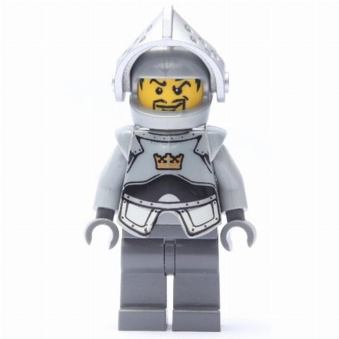 Minifigurka Knight, Gray, Armor, Helmet with Visor