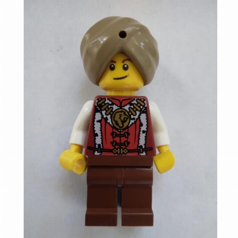 Minifigurka Snake Charmer, Dark Tan Turban, Black Eyebrows