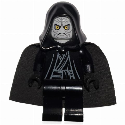 Minifigurka Emperor Palpatine, Light Bluish Gray Skin, Black Hands