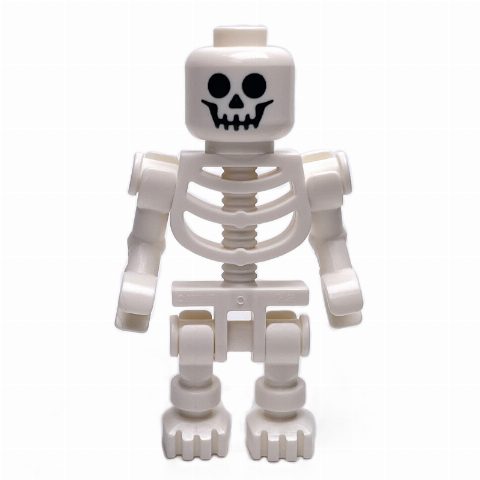 Minifigurka Skeleton, Standard Face, Bent Arms (78132 Torso)