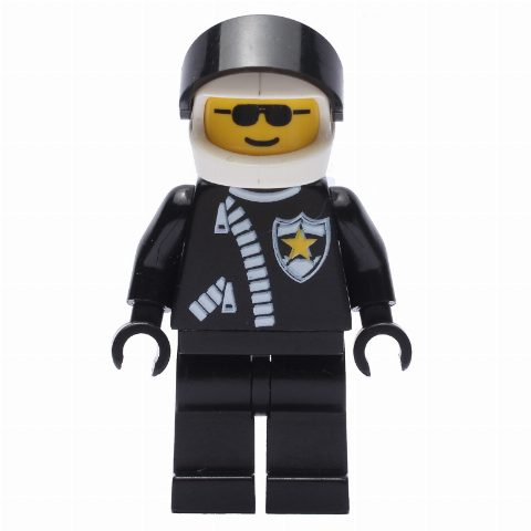Minifigurka Policeman with Zipper Jacket and Helmet with Black Visor
