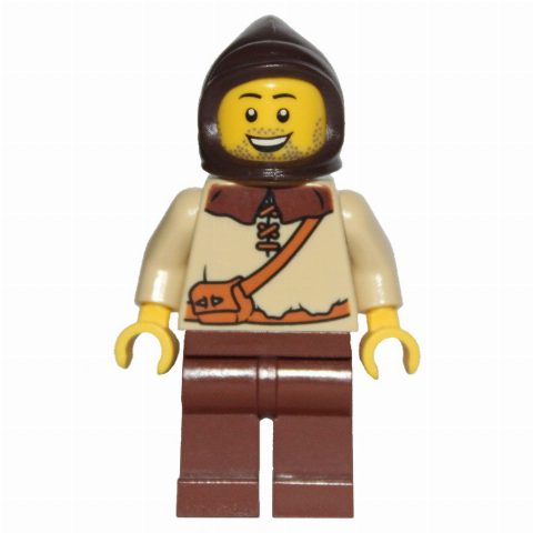 Minifigurka Peasant (Kingdoms) - Dark Brown Hood