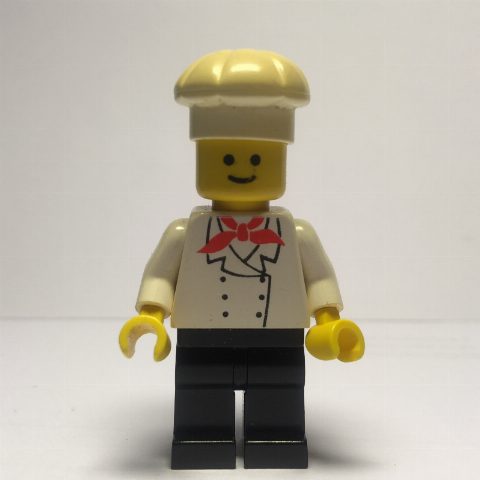 Minifigurka Chef, Red Neckerchief, Black Legs (3626a Head)