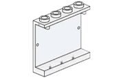 Zestaw LEGO 1 x 4 x 3 Train Window Clear (Bulk Bricks)
