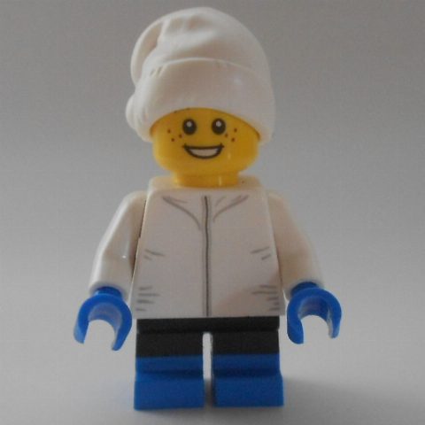 Minifigurka Kid - White Torso, Blue Legs, White Hat