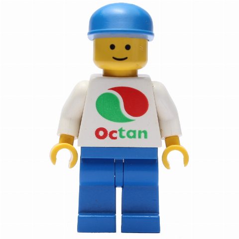 Minifigurka White Torso Octan, Blue Legs, Blue Cap