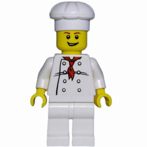 Minifigurka Chef - White Torso, White Legs, White Hat