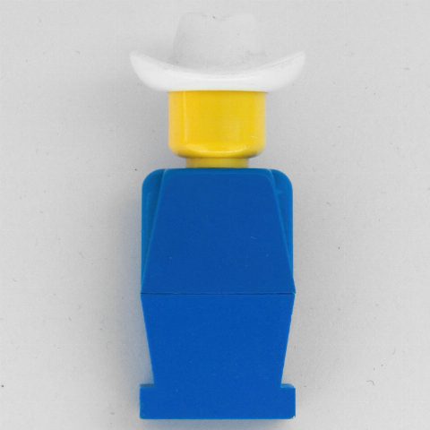 Minifigurka LEGOLAND Blue Torso, Blue Legs, White Cowboy Hat