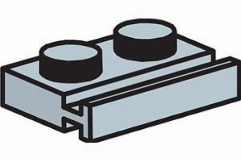 Zestaw LEGO 1 x 2 Plate with Slides (Pack of 100) (Educational and Dacta)