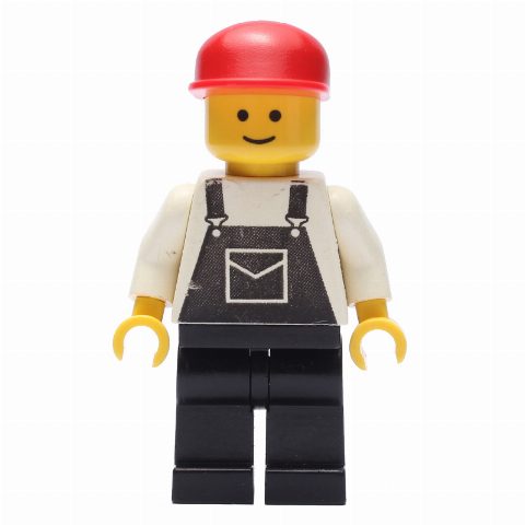 Minifigurka Man, Black Overalls, Red Cap (3626b Head)