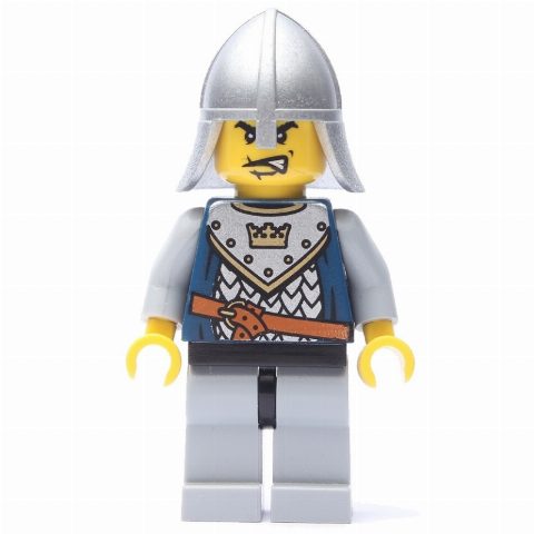 Minifigurka Knight, Dark Blue, Helmet, Angry