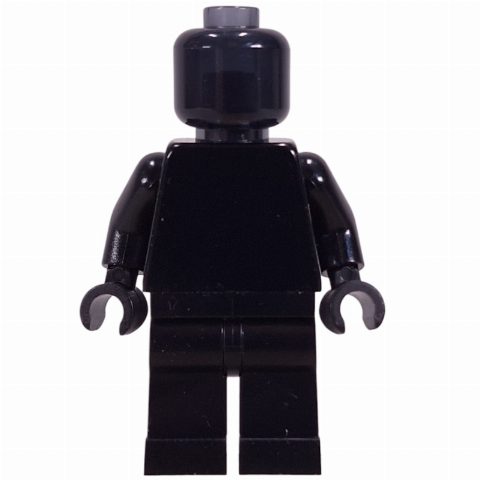 Minifigurka Monochrome, Black with Trans-Black Head