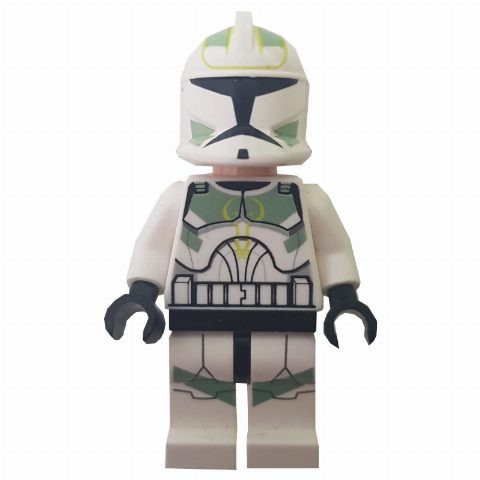 Minifigurka Clone Trooper, Sand Green Markings, Horn Company