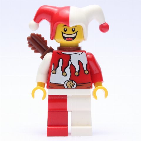 Minifigurka Jester, Red and White, Quiver