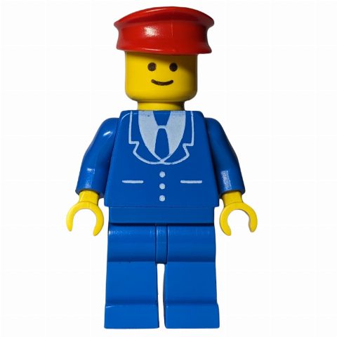 Minifigurka Man - Blue Jacket, Blue Legs, Red Hat