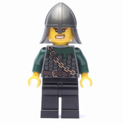 Minifigurka Dragon Knight, Dark Green, Helmet, Angry
