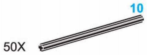 Zestaw LEGO 10-Stud Axles (Pack of 50) (Educational and Dacta)