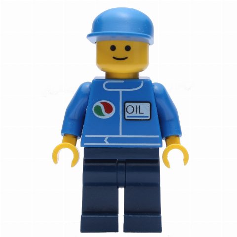 Minifigurka Mechanic, Blue Jacket with Octan Logo, Dark Blue Legs, Blue Cap