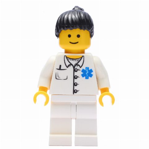 Minifigurka Doctor - White Legs, Black Hair