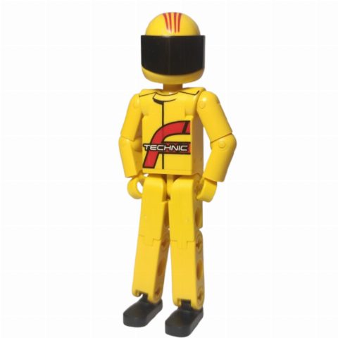 Minifigurka Technic Figure Yellow Legs, Yellow Top [Power Puller Driver] - Yellow Helmet