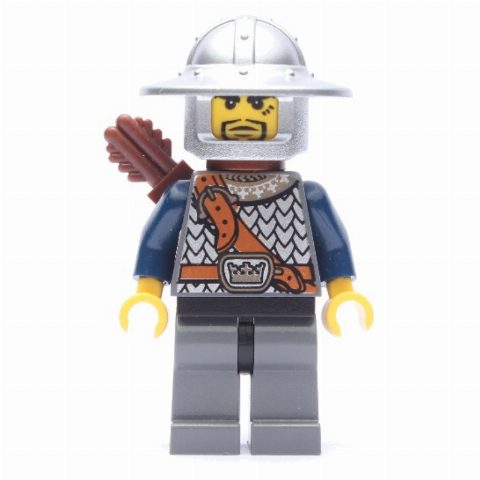 Minifigurka Knight, Archer with Wide Brim Helmet, Quiver, Beard