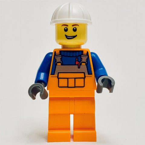 Minifigurka Robbie Rolla, Orange Overall, White Helmet