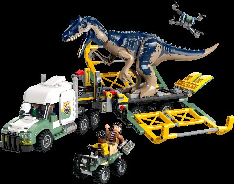 Zestaw LEGO Dinosaur Missions: Allosaurus Transport Truck (Jurassic World)