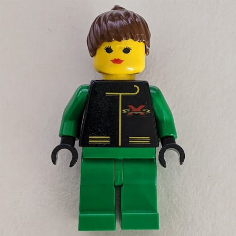 Minifigurka Extreme Team - Black Torso, Green Legs, Female
