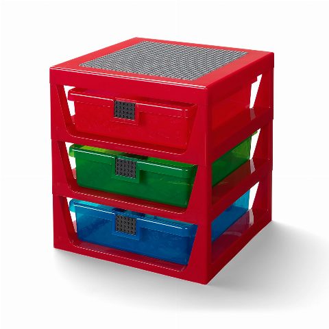 Zestaw LEGO® 3-Drawer Storage (Red) (Gear)