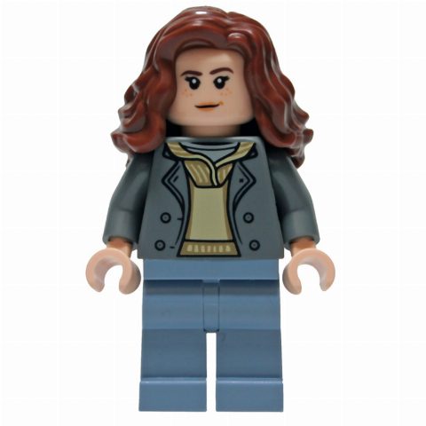 Minifigurka Hermione Granger, Dark Bluish Gray Jacket, Sand Blue Legs