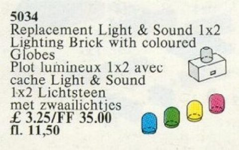 Zestaw LEGO® 1x2 Lighting Brick and 4 Colour Globes (Service Packs)