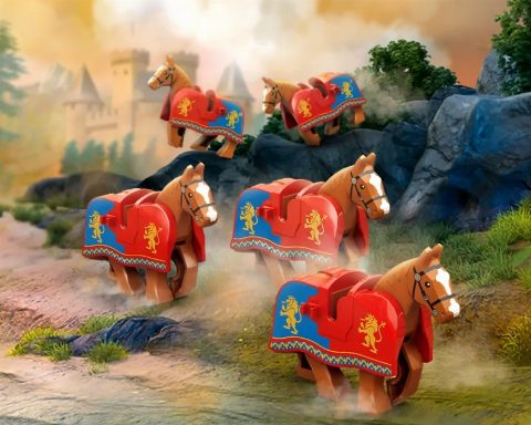 Zestaw LEGO 5 x Crusader Horses Bundle (Castle)
