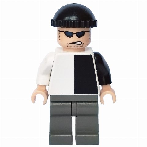 Minifigurka Two-Face's Henchman with Black and White Torso