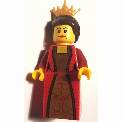 Minifigurka Chess Queen, Red Dress, Gold Crown